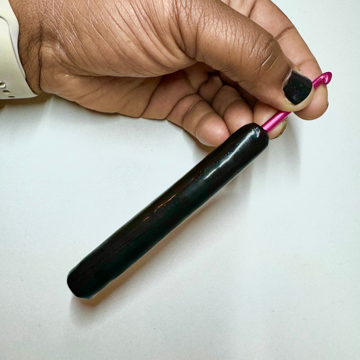 Smooshy Checkers Sparkle Mood Hook - Color Changing Crochet Hook