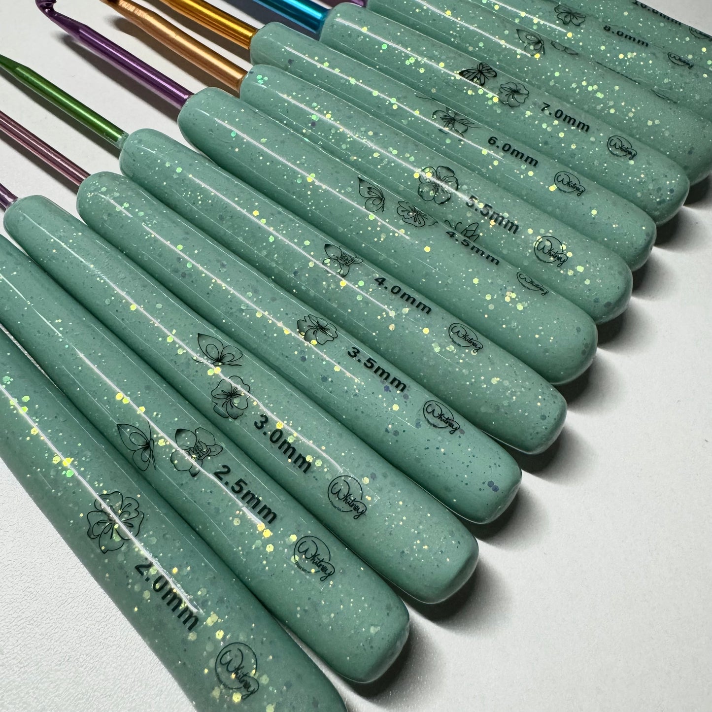 Sunshine Turquoise to Blue Hook - Butterfly/Flower