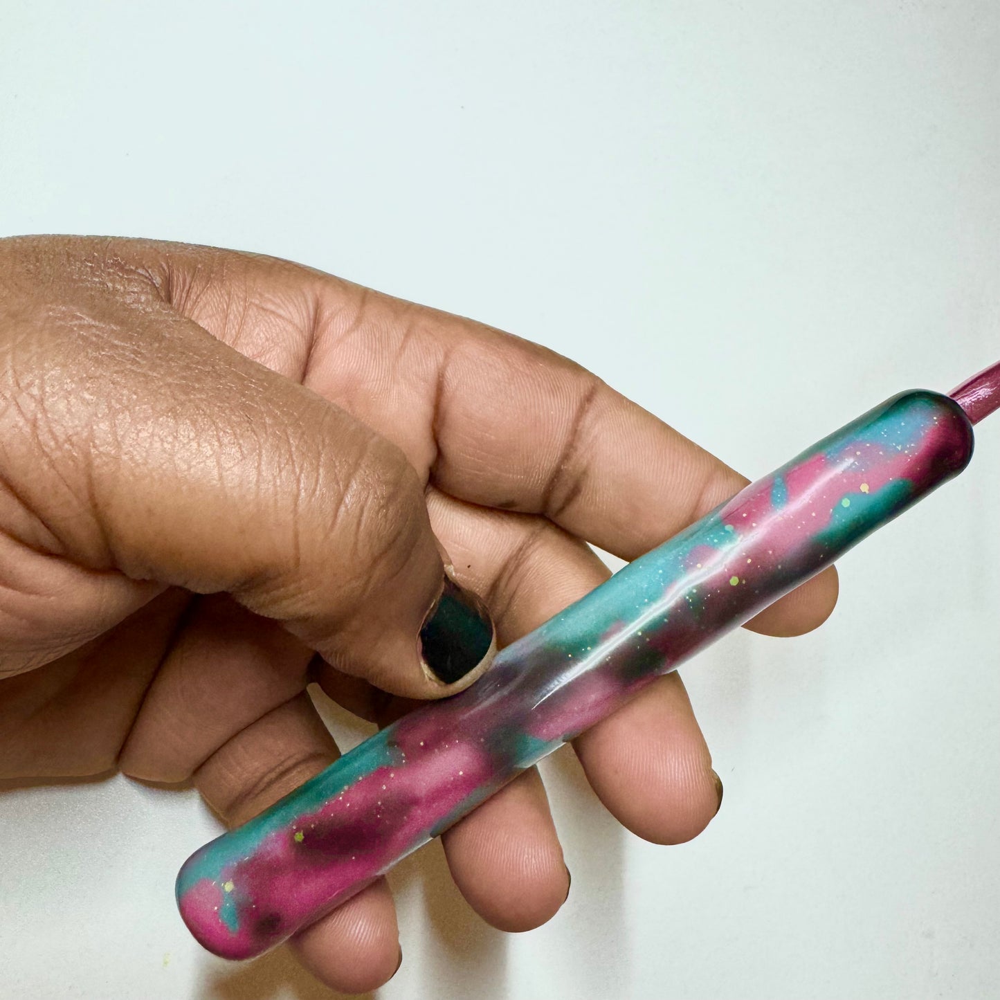 Cotton Candy Sparkle Mood Hook - Color Changing Crochet Hook