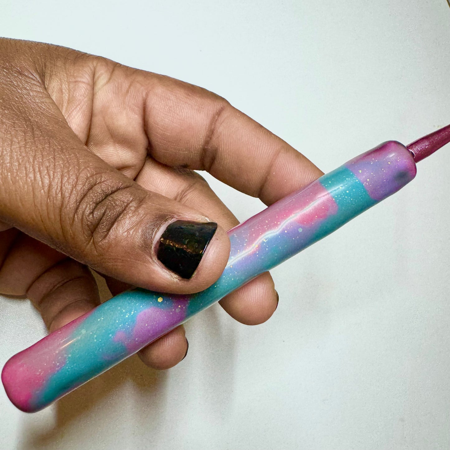 Cotton Candy Sparkle Mood Hook - Color Changing Crochet Hook