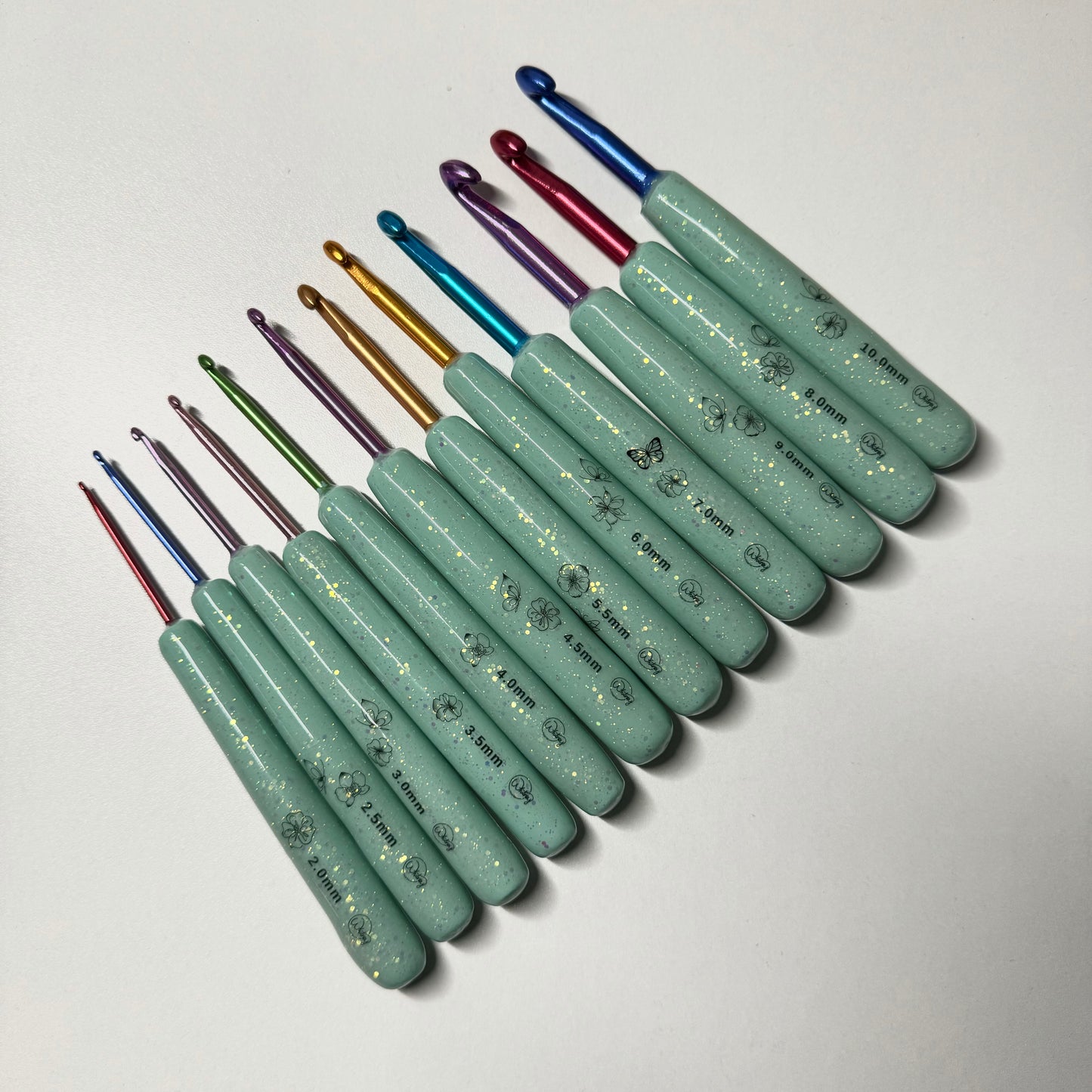 Sunshine Turquoise to Blue Hook - Butterfly/Flower