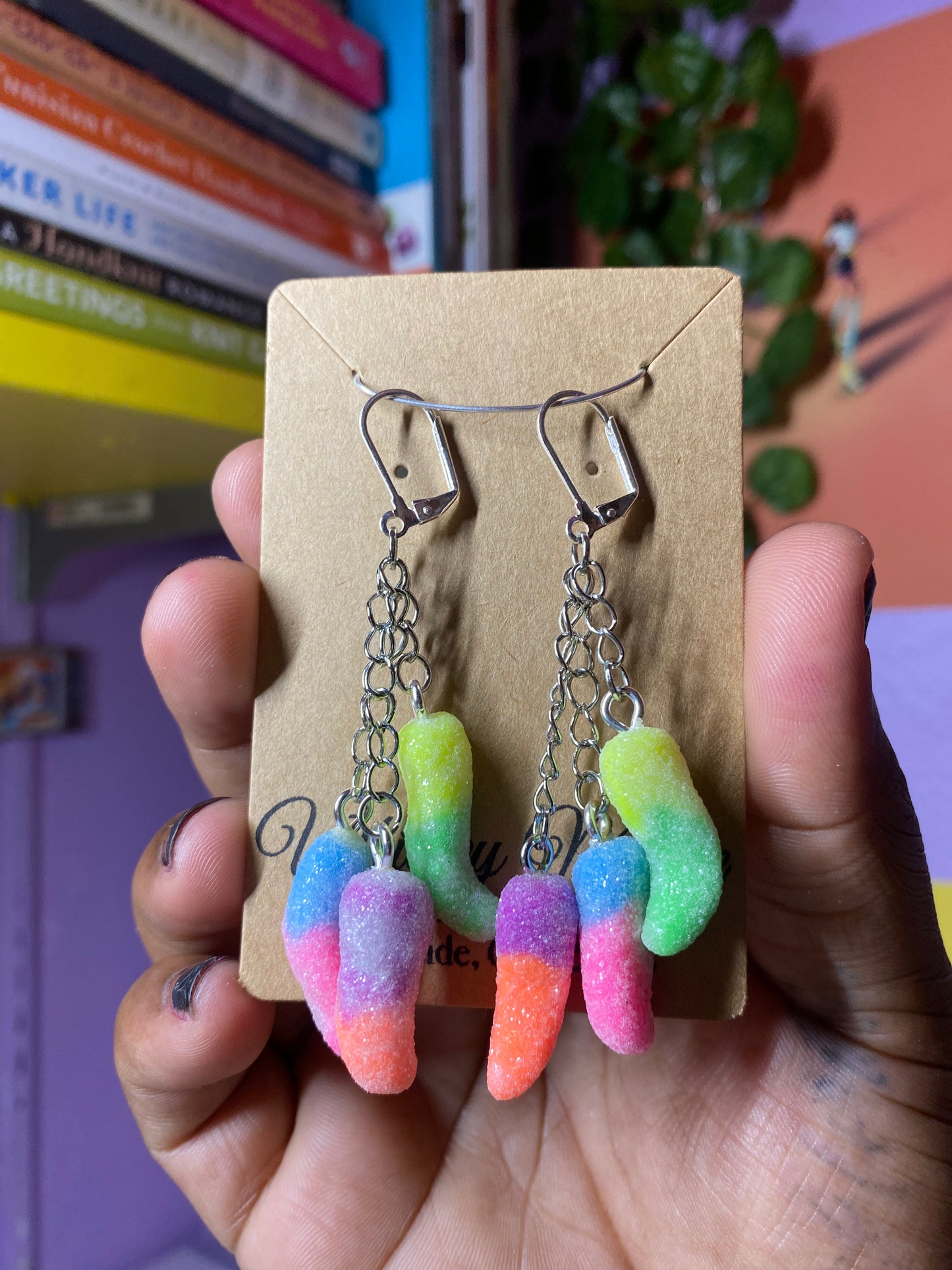 Sour Gummy Worm Earrings