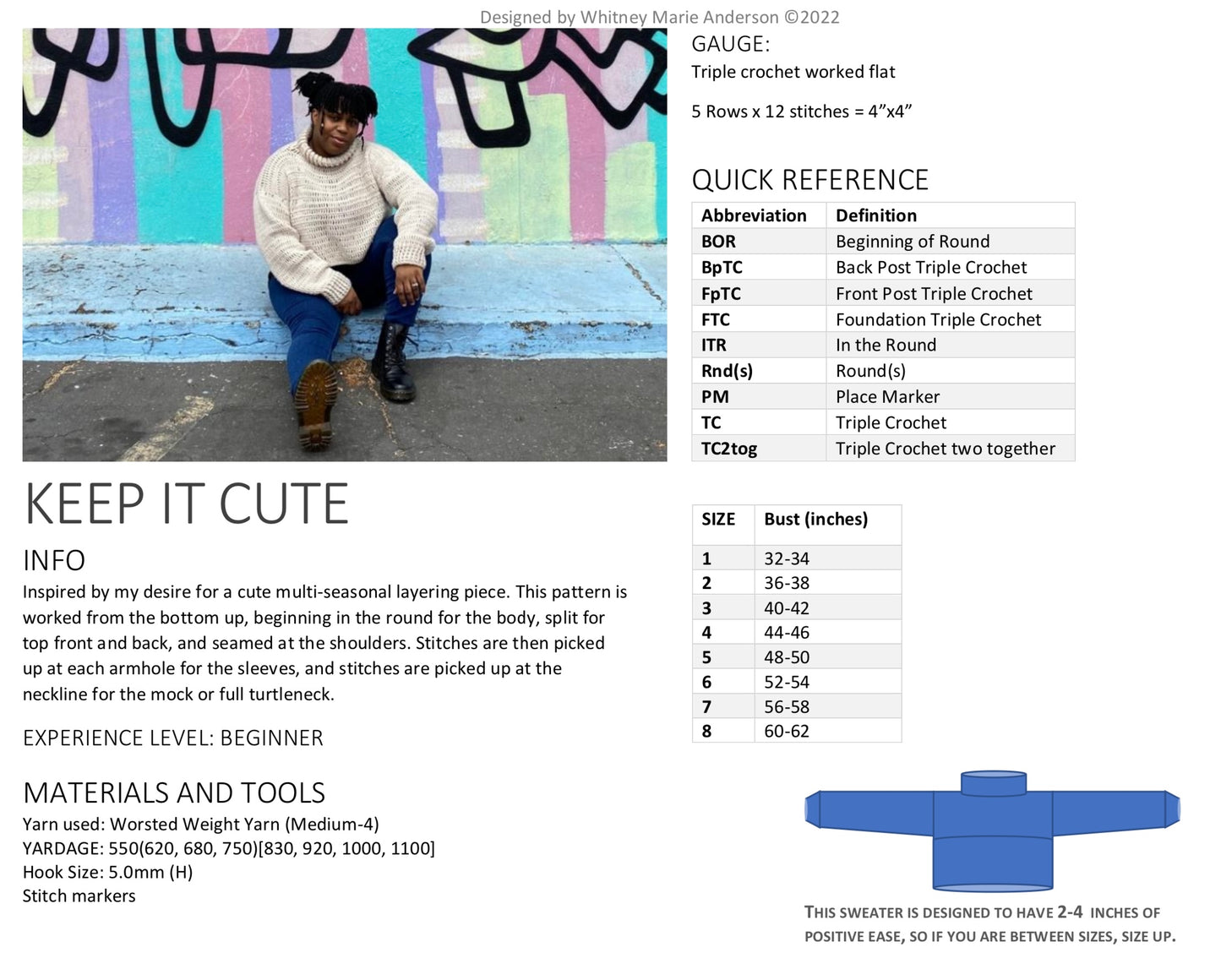 Keep It Cute  |  Crochet Sweater Pattern