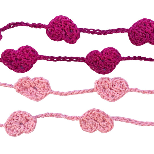 Tug on my Strings - Crochet Heart Garland