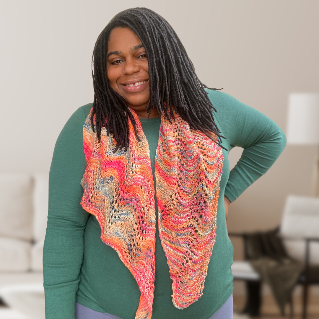 Knit the Waves on Swim Free Shawl Pattern