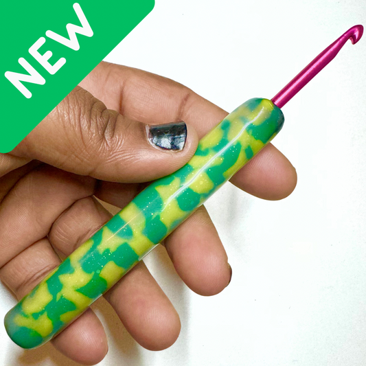 Smooshy Checkers Sparkle Mood Hook - Color Changing Crochet Hook