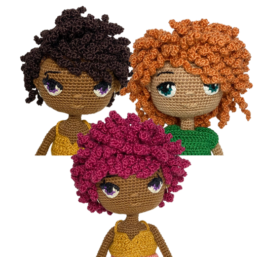 Mini Doll Wigs  |  Crochet Patterns